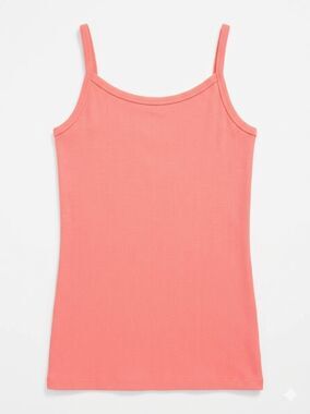 ☔️🔺️Neon Orange Ribbed Cami Sleeveless Top Medium